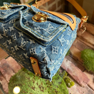 LOUIS VUITTON Baggy PM Blue Denim Monogram Shoulder Bag