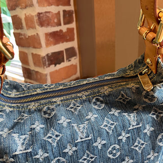 LOUIS VUITTON Baggy PM Blue Denim Monogram Shoulder Bag