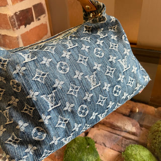 LOUIS VUITTON Baggy PM Blue Denim Monogram Shoulder Bag