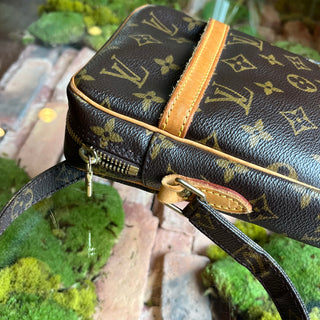 LOUIS VUITTON Danube Brown Monogram Canvas Vintage Crossbody Bag