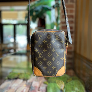 LOUIS VUITTON Danube Brown Monogram Canvas Vintage Crossbody Bag