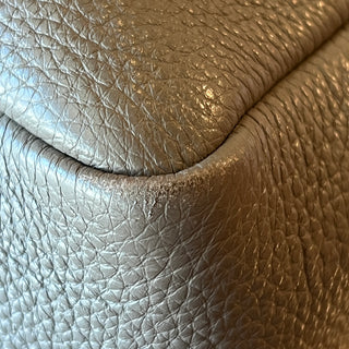 PRADA Double Zip Camera Bag Gray Leather Crossbody Bag