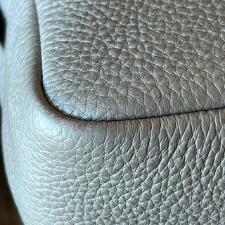 PRADA Double Zip Camera Bag Gray Leather Crossbody Bag