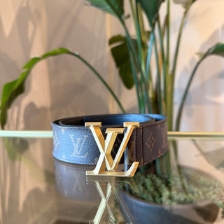 LOUIS VUITTON Monogram Initiales Belt 90/36