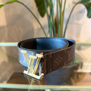 LOUIS VUITTON Monogram Initiales Belt 90/36