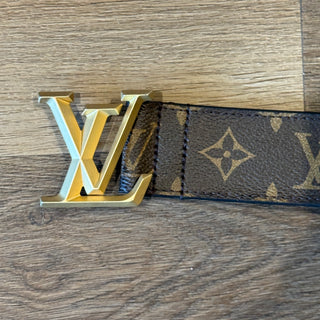 LOUIS VUITTON Monogram Initiales Belt 90/36