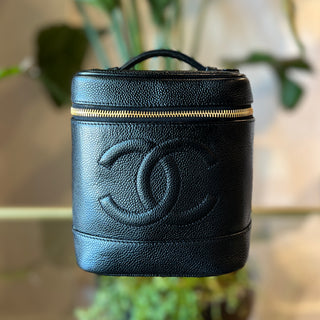 CHANEL Vintage CC Caviar Vanity Kit