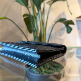 SAINT LAURENT Monochrome Cassandre Envelope Wallet on Chain