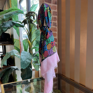 GUCCI GG Psychedelic Modal Silk Printed Scarf