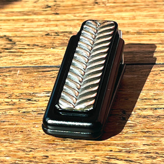 DAVID YURMAN Black Aluminum Sterling Silver Chevron Money Clip