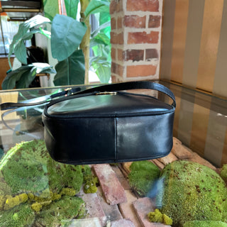 SALVATORE FERRAGAMO Vintage Black Leather Vera Bow Crossbody