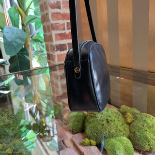 SALVATORE FERRAGAMO Vintage Black Leather Vera Bow Crossbody