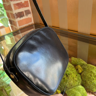 SALVATORE FERRAGAMO Vintage Black Leather Vera Bow Crossbody