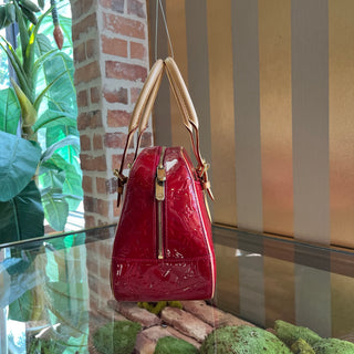 LOUIS VUITTON Summit Drive Red Monogram Vernis Satchel