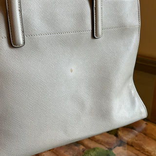 PRADA Soft Triple Pocket Argilla Saffiano Leather Tote