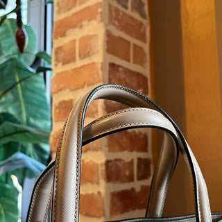 PRADA Soft Triple Pocket Argilla Saffiano Leather Tote