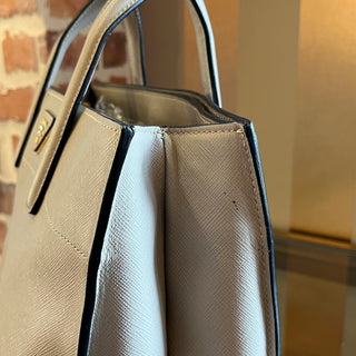 PRADA Soft Triple Pocket Argilla Saffiano Leather Tote