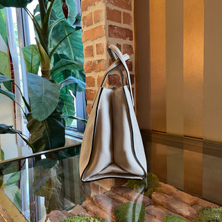 PRADA Soft Triple Pocket Argilla Saffiano Leather Tote