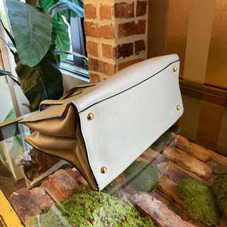 PRADA Soft Triple Pocket Argilla Saffiano Leather Tote