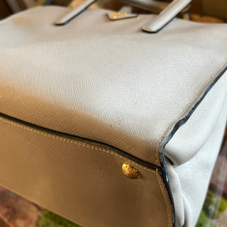 PRADA Soft Triple Pocket Argilla Saffiano Leather Tote