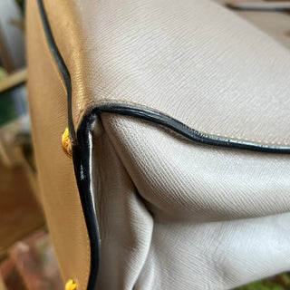PRADA Soft Triple Pocket Argilla Saffiano Leather Tote