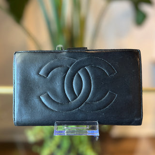 CHANEL Timeless Black Leather Wallet