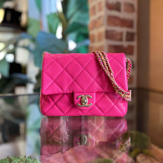 CHANEL Twist Your Buttons Flap Small Pink Quilted Caviar Crossbody