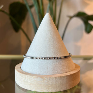 LAGOS 925 Sterling Silver Beaded Bangle Bracelet