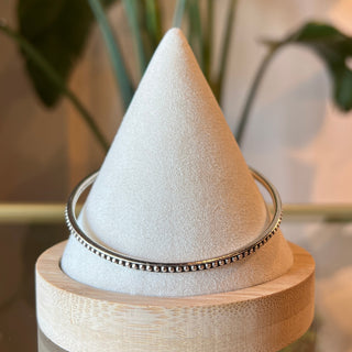 LAGOS 925 Sterling Silver Beaded Bangle Bracelet