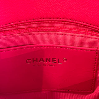 CHANEL Twist Your Buttons Flap Small Pink Quilted Caviar Crossbody