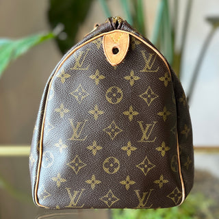 LOUIS VUITTON Speedy 30 Monogam Canvas Satchel Bag