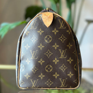 LOUIS VUITTON Speedy 30 Monogam Canvas Satchel Bag