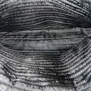 PRADA Double Zip Camera Bag Gray Leather Crossbody Bag