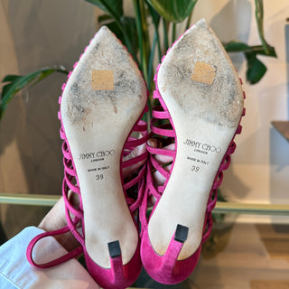JIMMY CHOO Thu 85 Slingback Heels 39