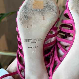 JIMMY CHOO Thu 85 Slingback Heels 39