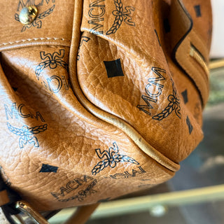 MCM Cognac Visetos Boston bag