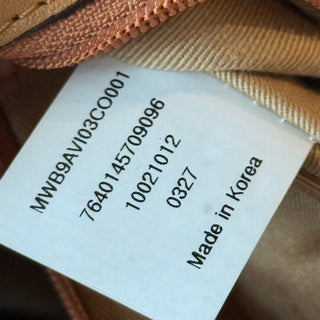 MCM Cognac Visetos Boston bag
