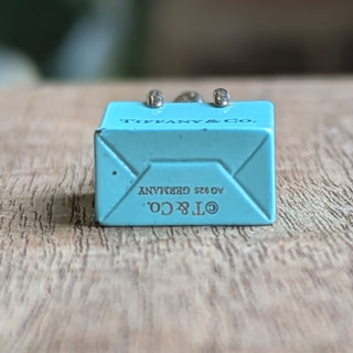 TIFFANY & CO Enamel Shopping Bag Sterling Silver Charm