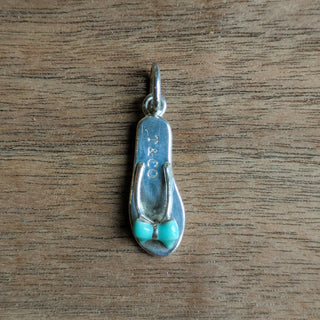 TIFFANY & CO Sterling Silver Blue Enamel Flip Flop Charm