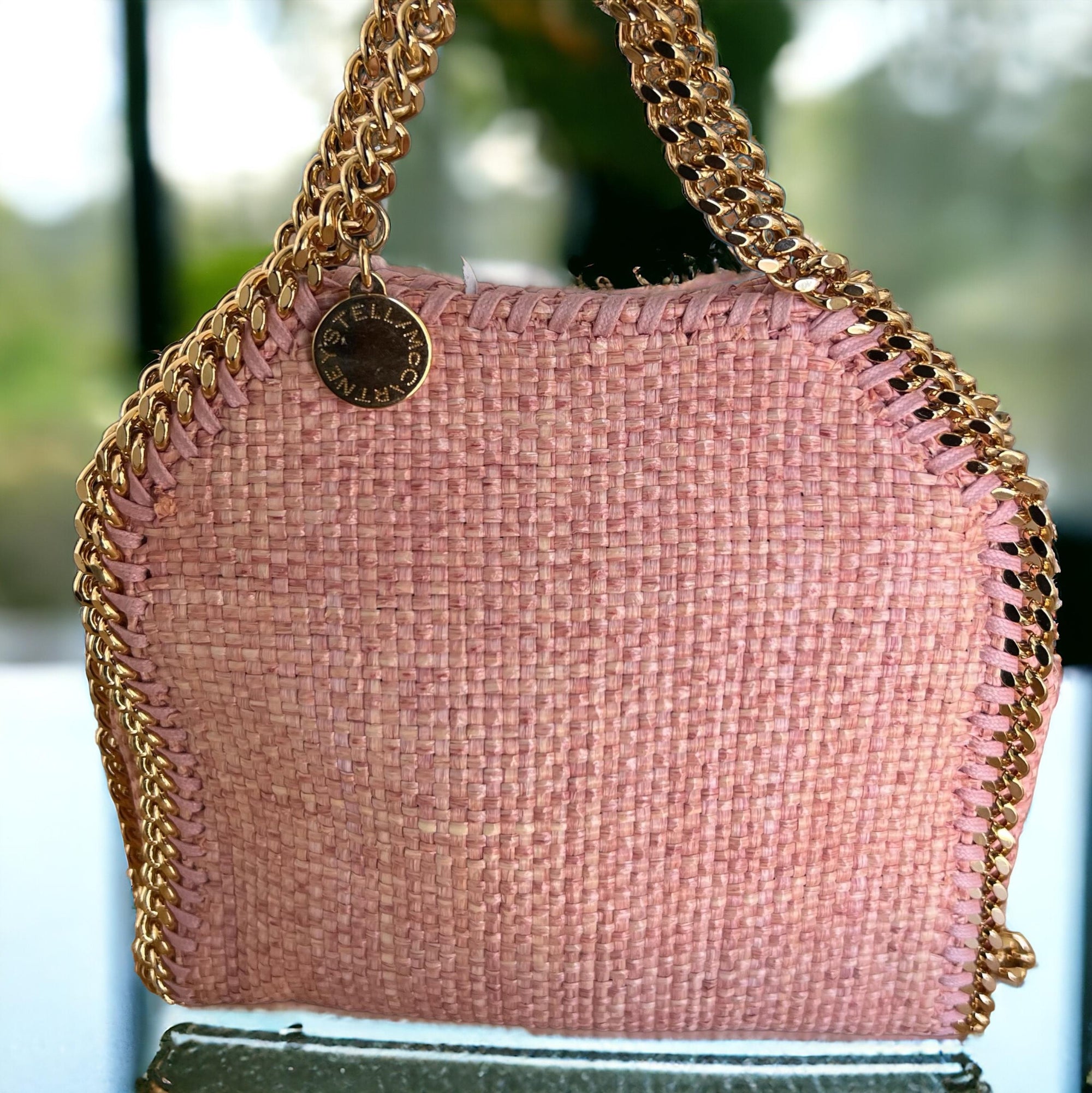 Stella McCartney Tiny Falabella Shoulder Bag 391698 Pink Bolyurethane Polyester