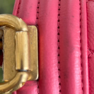 CHANEL Boy Coral Caviar Chain Shoulder Bag