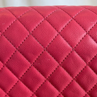 CHANEL Coral Pink Caviar Leather Small Boy Bag