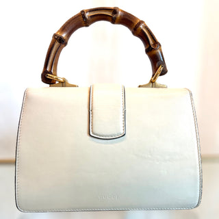 GUCCI Multi X White Leather Dionysus Bamboo Handle Shoulder Bag