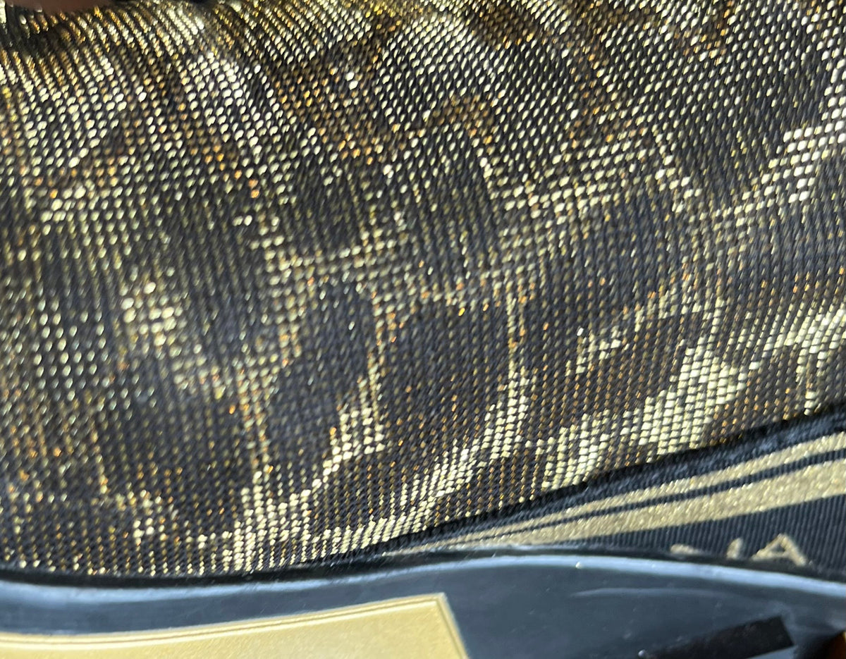 Dolce &amp; Gabbana Gold Glitter Leopard Sorento Sneakers SZ 37