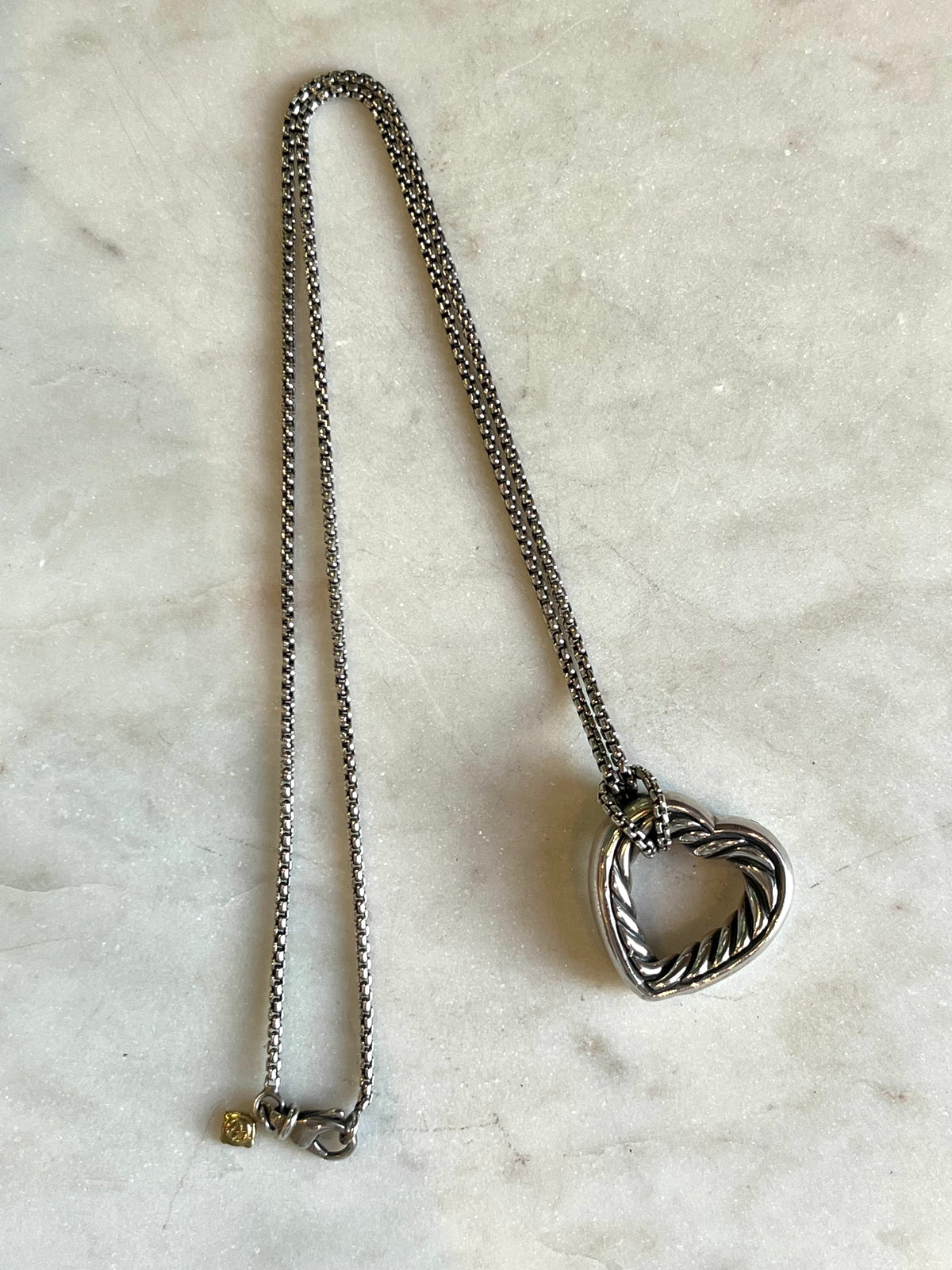 DAVID YURMAN Heart Cable Pendant Necklace
