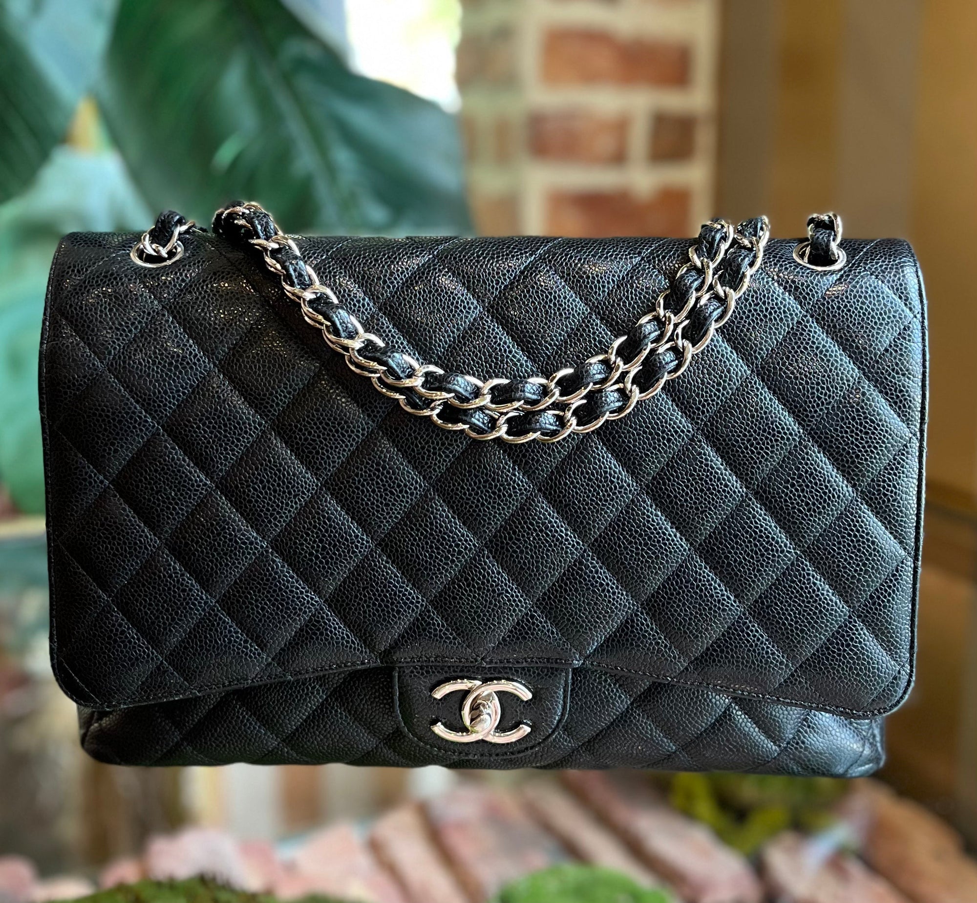 Chanel Terry Cloth Quilted Maxi Flap Bag