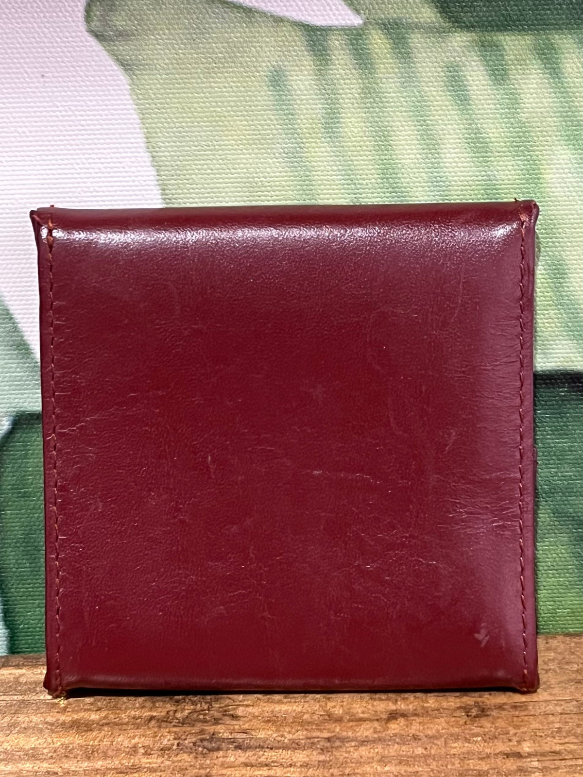 CARTIER Bordeaux Calfskin Leather Vintage Coin Pouch