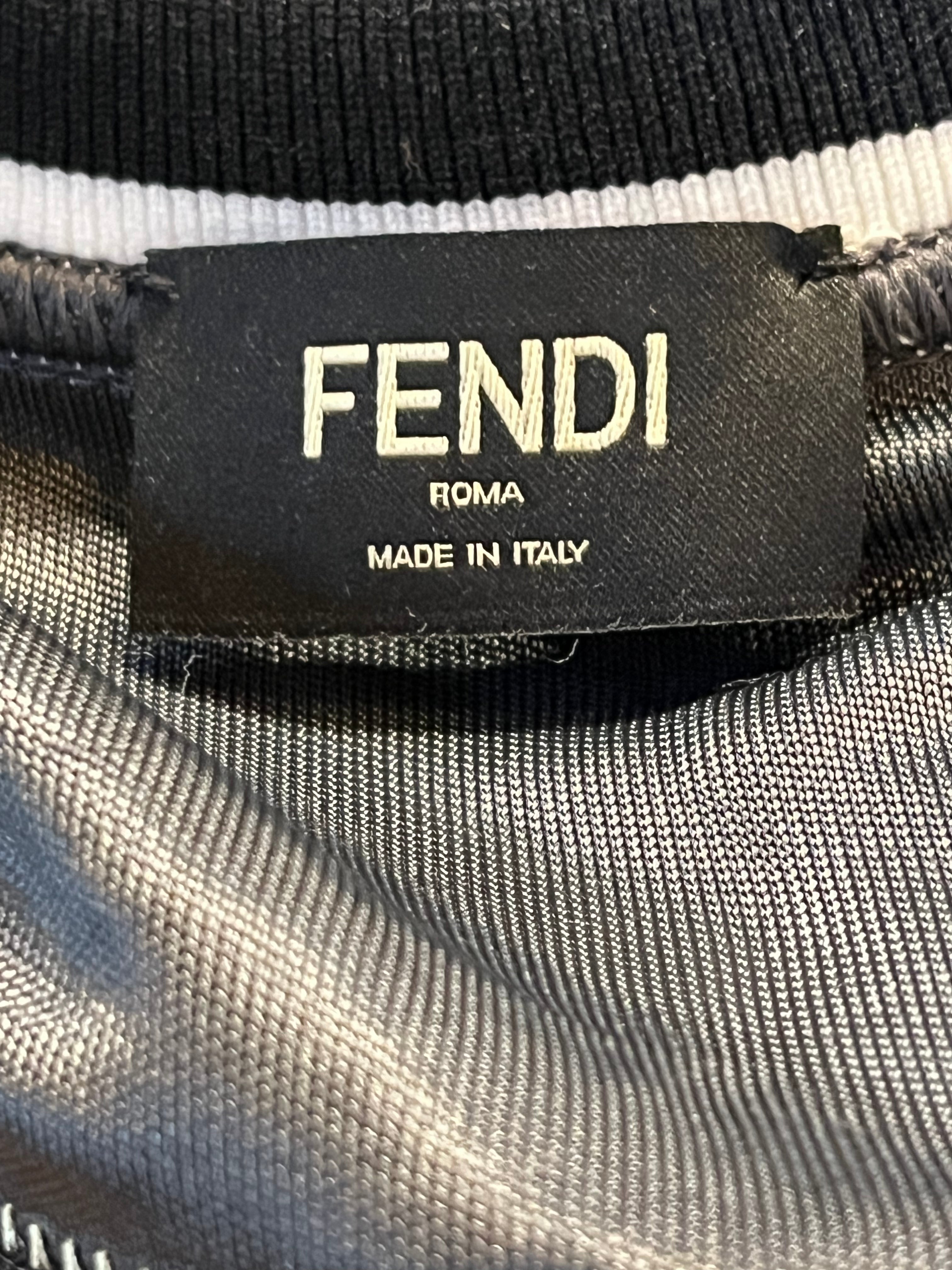 Fendi Tech Mesh Basketball Jersey Top in Gray for Men