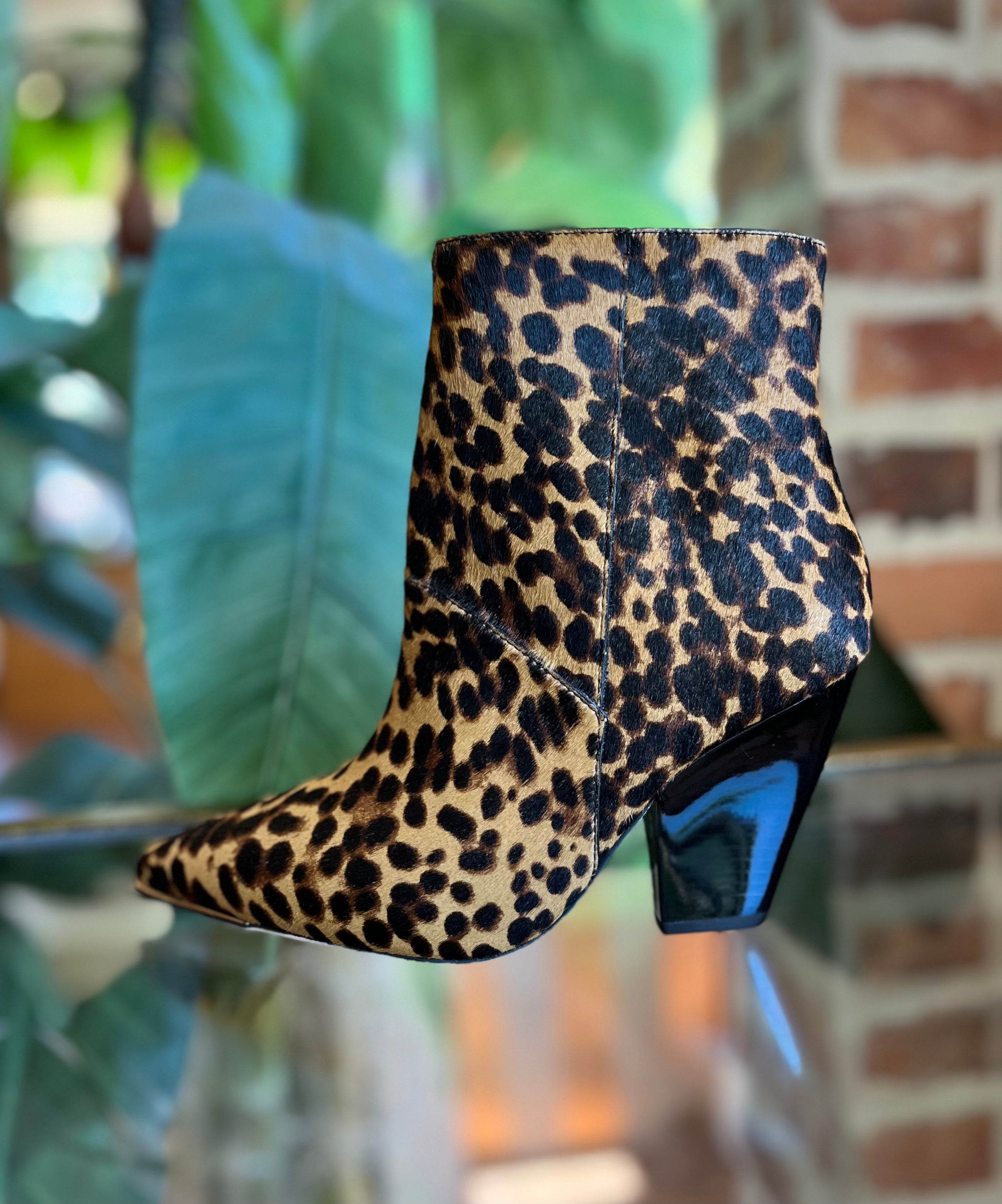 Calf hair outlet bootie