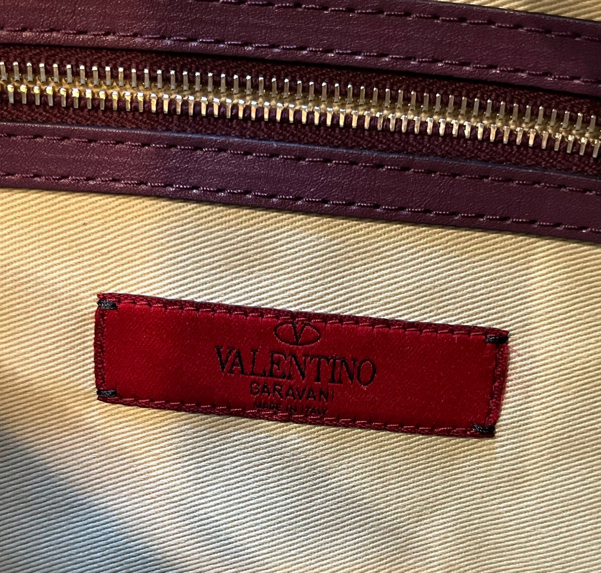 VALENTINO Purple Leather Rockstud Clutch Pouch